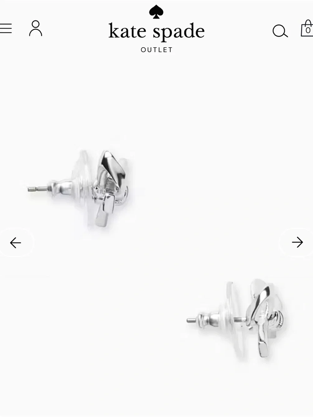 kate spade skinny mini bow studs
